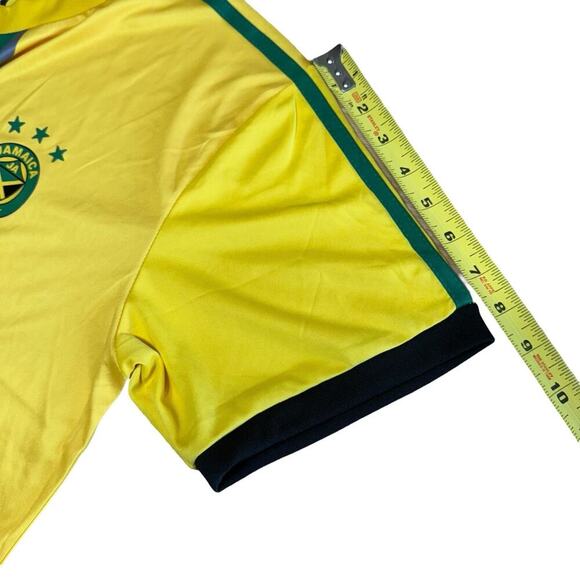 Authentic Brand LMS Sports Jamaica Soccer Jersey XL Green Yellow Athleisure - Picture 11 of 13